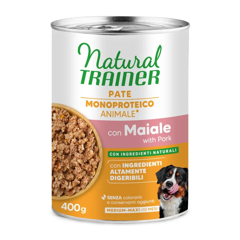 Natural Trainer Sensitive No Gluten Adult 6 x 400 g - 6 x 400 g Schwein & Vollkorngetreide
