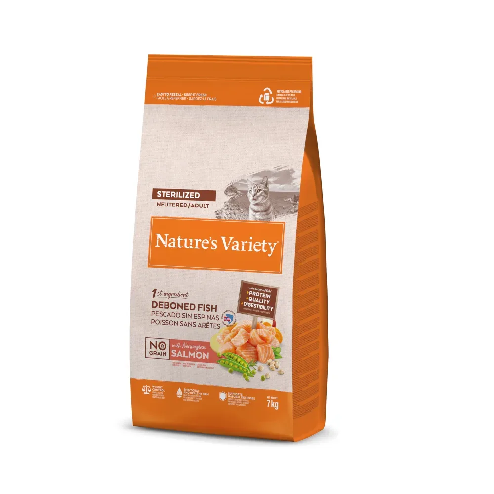 Nature's Variety No Grain Sterilized Adult Norwegischer Lachs - Sparpaket: 2 x 7 kg