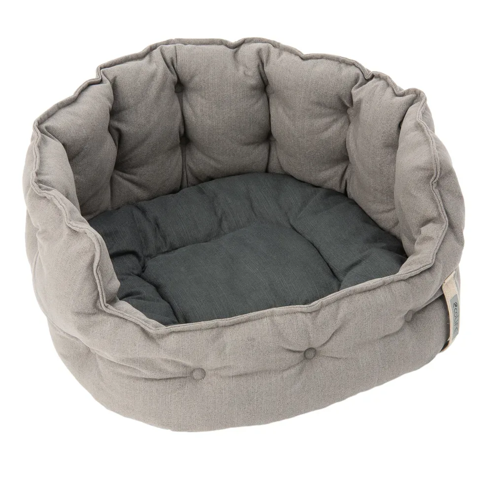 Hundebett Cozy ecoLIFE Grau - L 64 x B 60 x H 30 cm