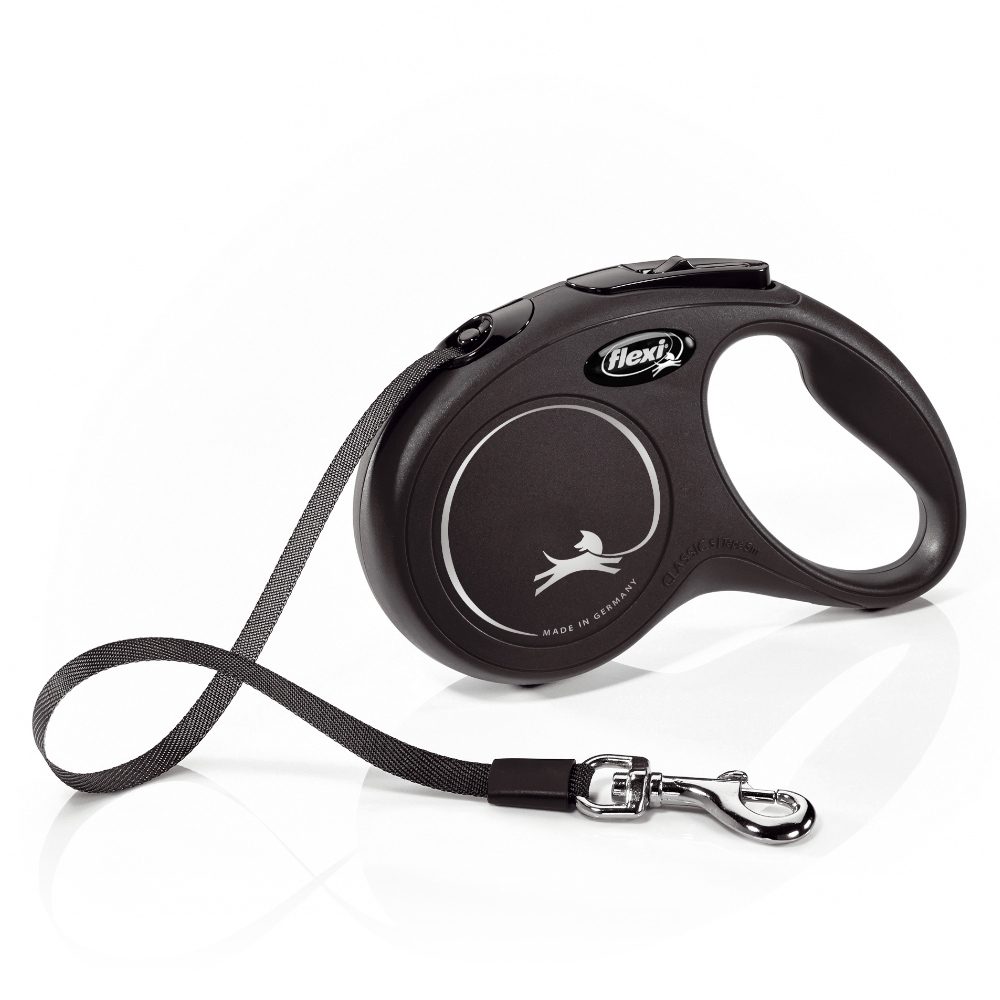 Flexi New Classic Gurt schwarz S, 5 m, 15 kg