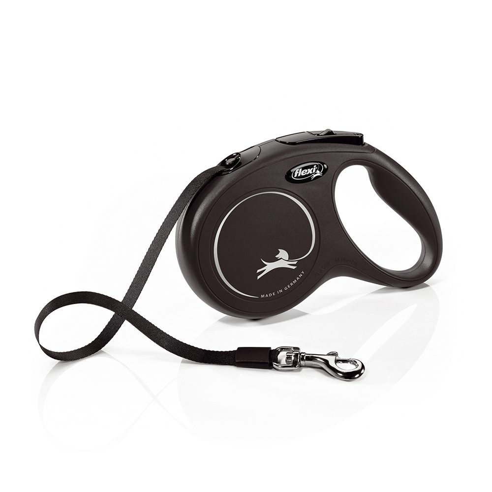 Flexi New Classic Gurt schwarz M, 5 m, 25 kg