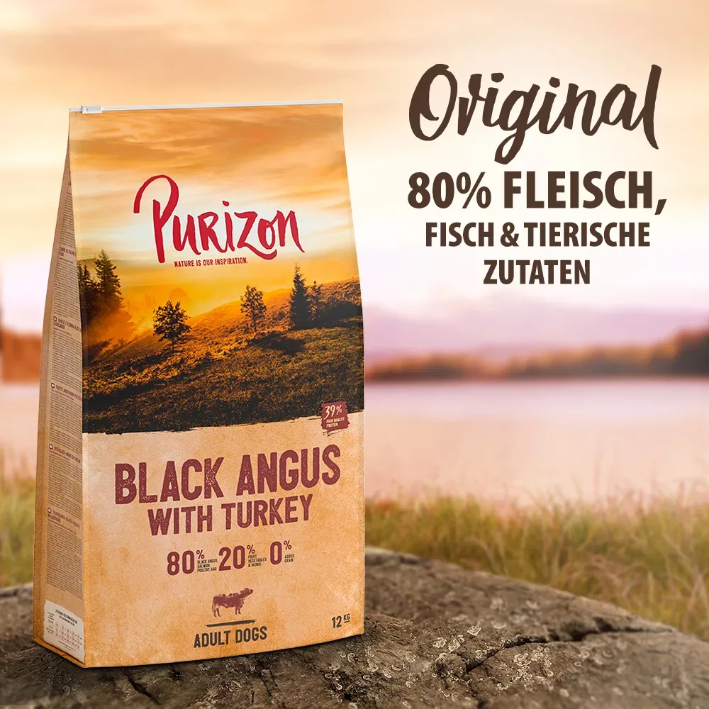 Purizon Black-Angus-Rind mit Truthahn Adult - getreidefrei - 100 g