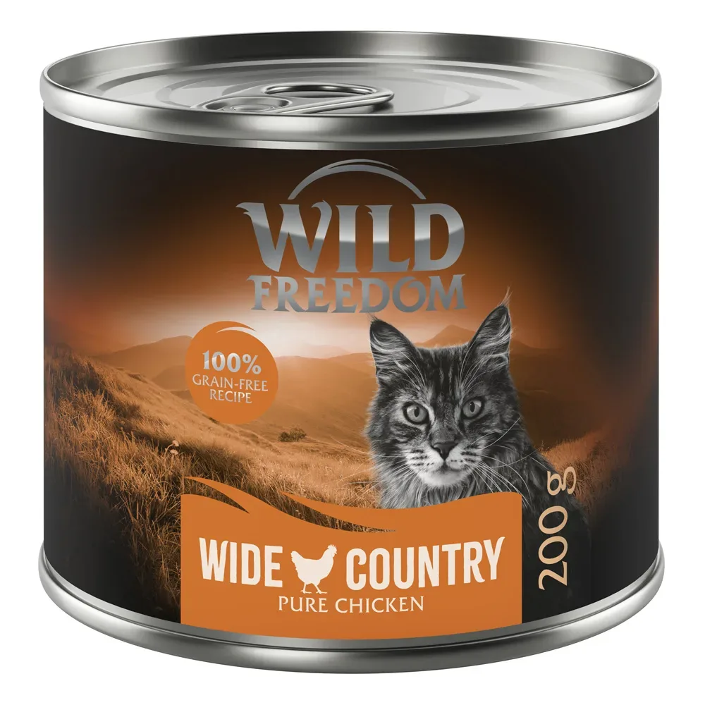 Wild Freedom Adult 6 x 200 g - getreidefreie Rezeptur - Wide Country: Huhn pur