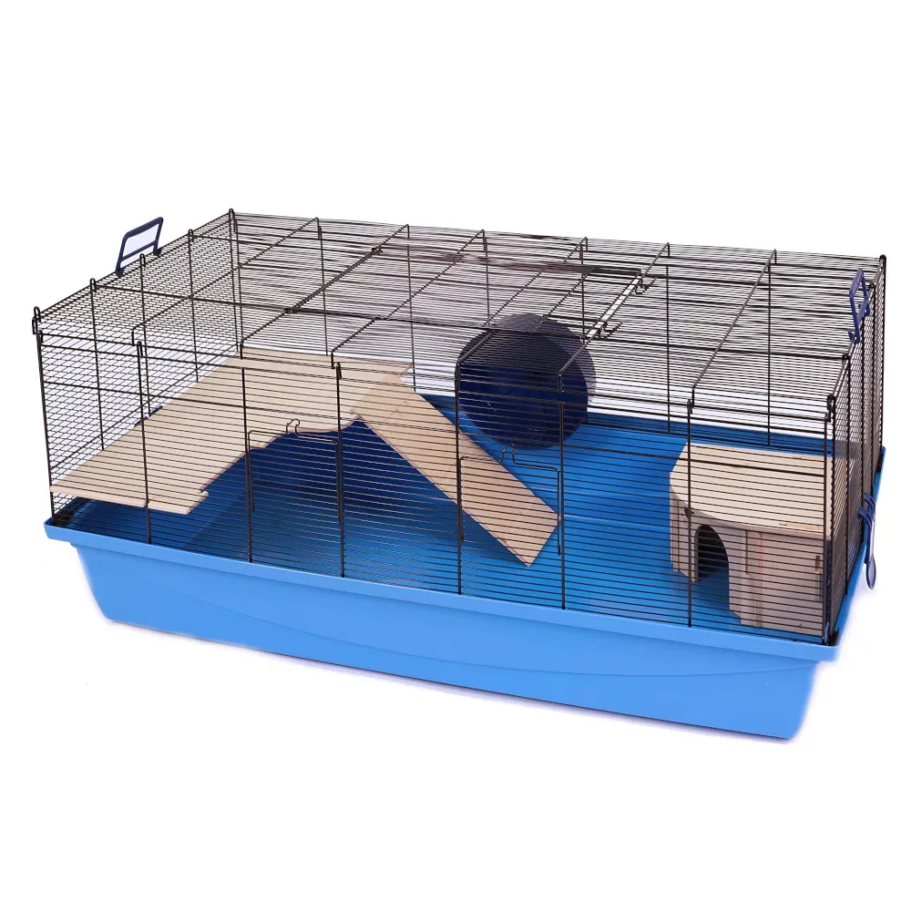 Skyline Nagerkäfig Barney - hellblau: L 100 x B 56 x H 46 cm