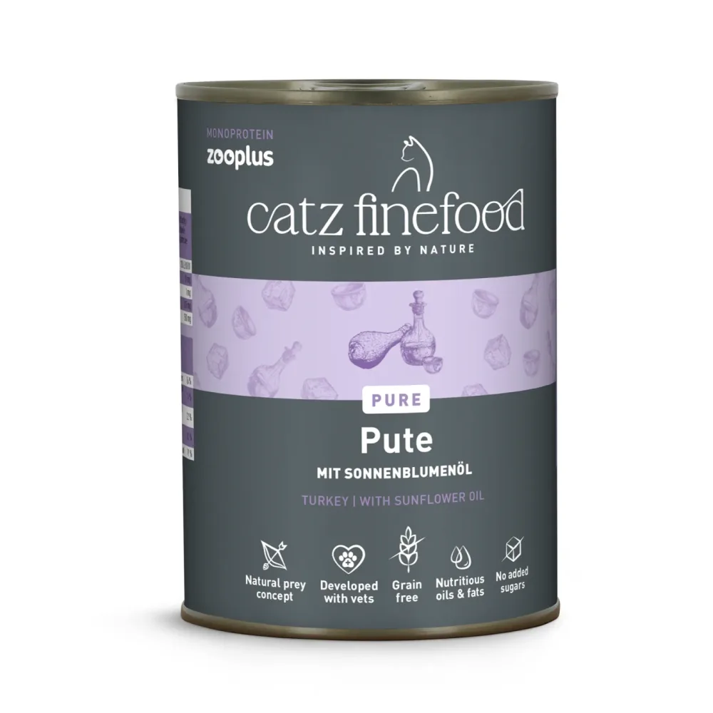 catz finefood Monoprotein zooplus 6 x 400 g - Pute