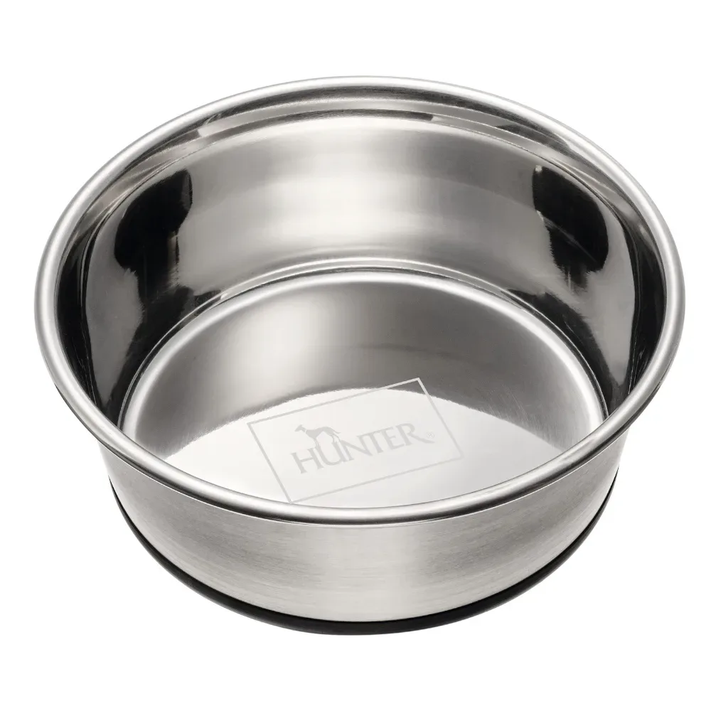 HUNTER Fressnapf aus Edelstahl - Sparset: 2 x L: 1,1 l, Ø 17 cm