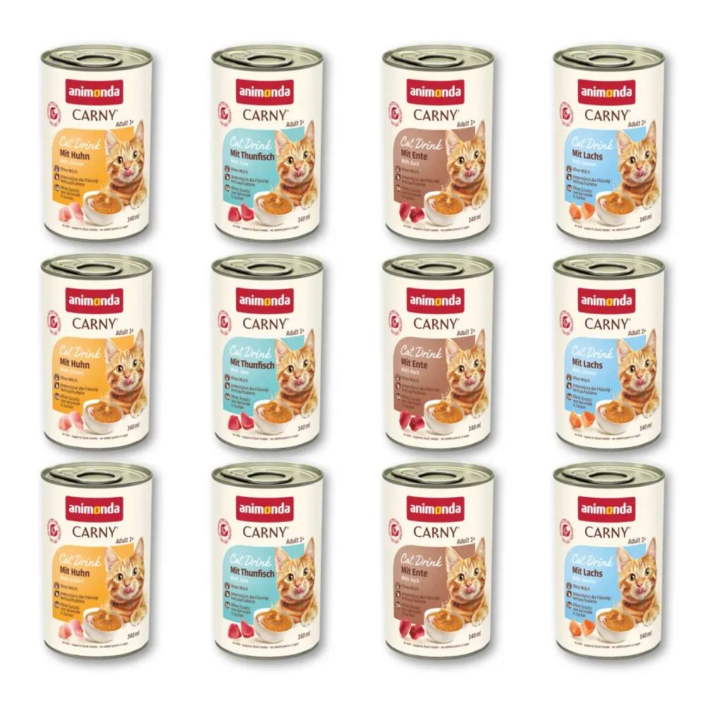 animonda Carny Cat Drink 12 x 140 ml - Mix (4 Sorten)