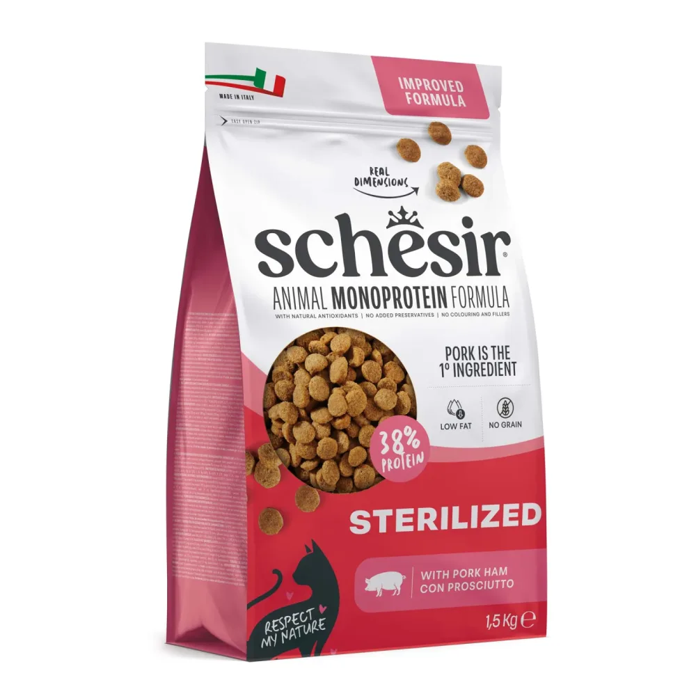 Schesir Sterilized & Light mit Schinken - Sparpaket: 3 x 1,5 kg