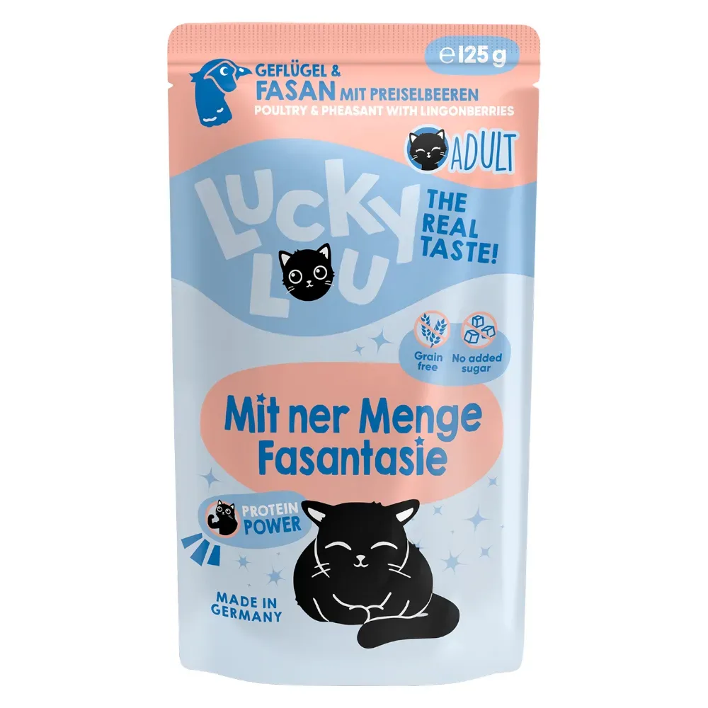 Sparpaket Lucky Lou Adult 48 x 125 g - Geflügel & Fasan