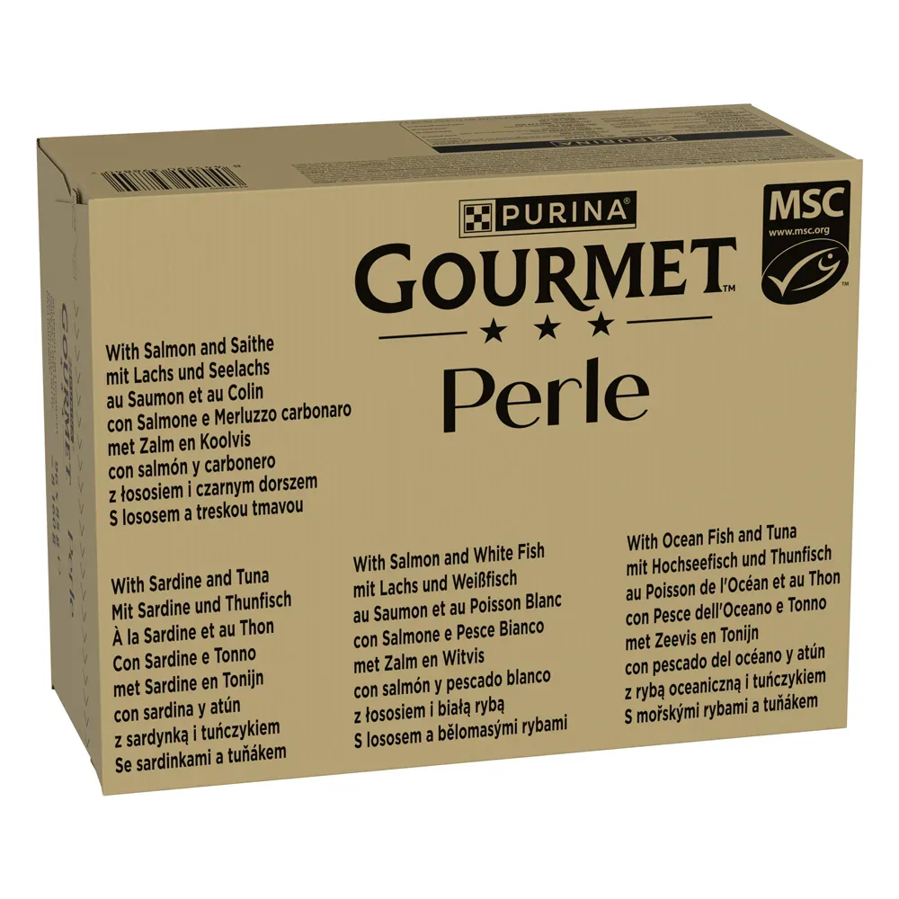 Jumbopack Gourmet Perle 96 x 85 g - Fisch-Mix in Sauce