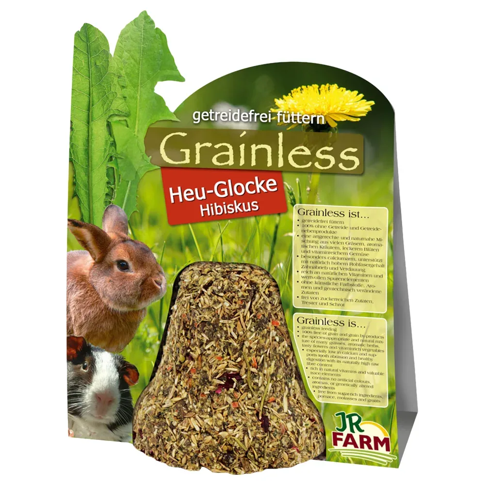 JR Farm Grainless  Heu-Glocke Hibiskus - 2 x 1 Stück (250 g)