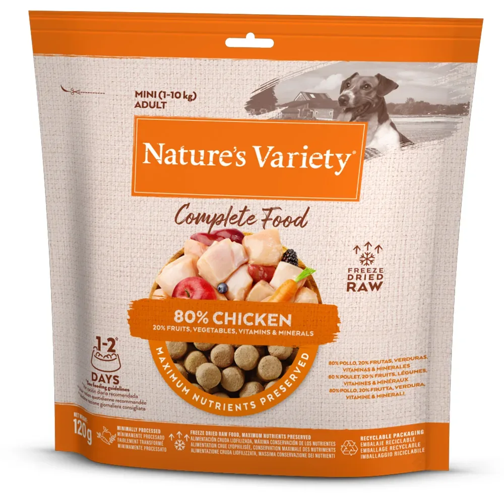 Zum Sonderpreis! 2 x Nature's Variety gefriergetrocknetes Futter - Alleinfutter Mini: Truthahn (2 x 120 g)