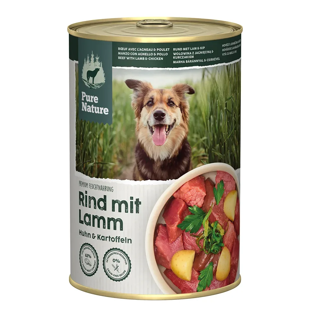 Pure Nature Adult 6 x 400 g - Huhn mit Lachs & Rind