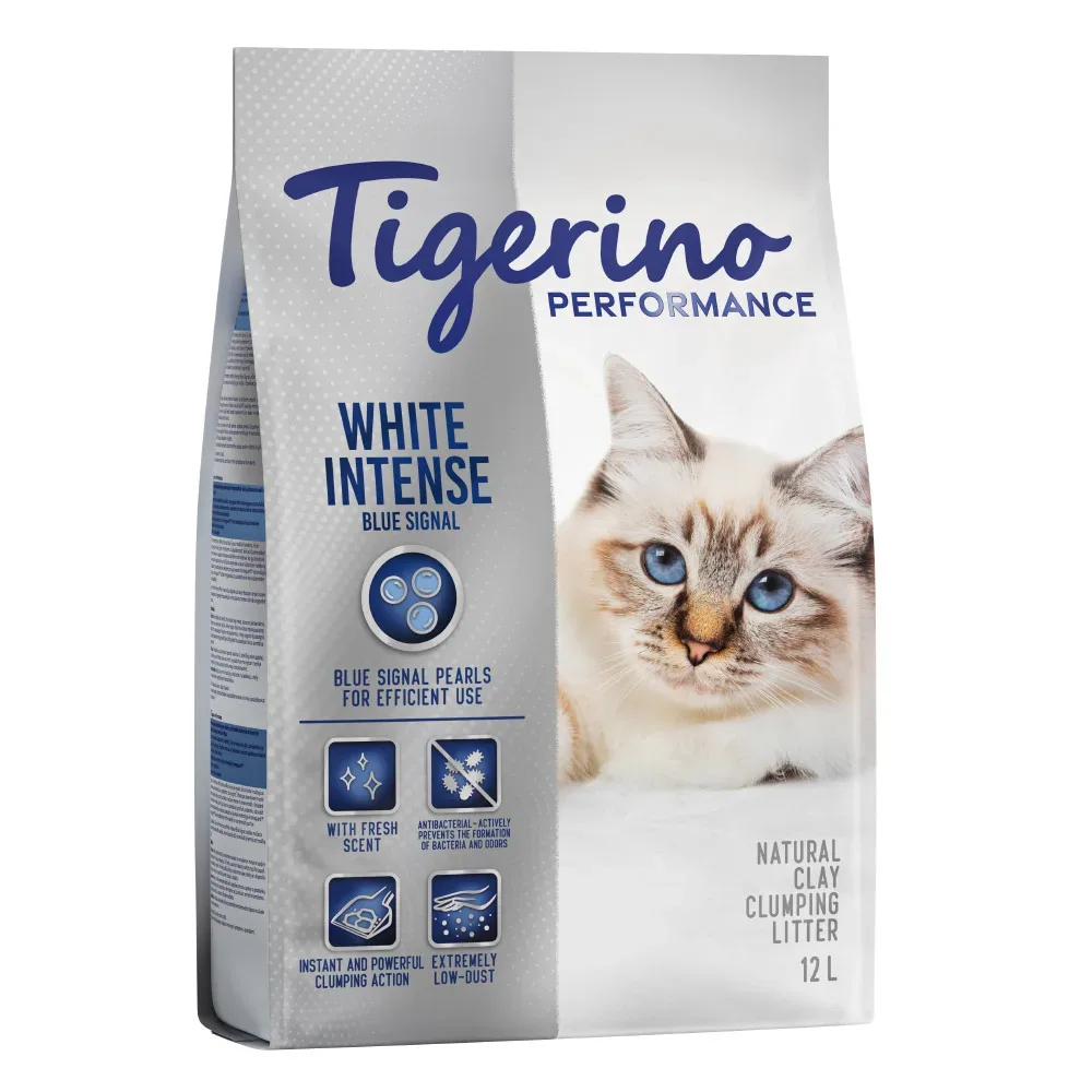 Tigerino Performance White Intense Blue Signal Katzenstreu ? Frischeduft - 12 l