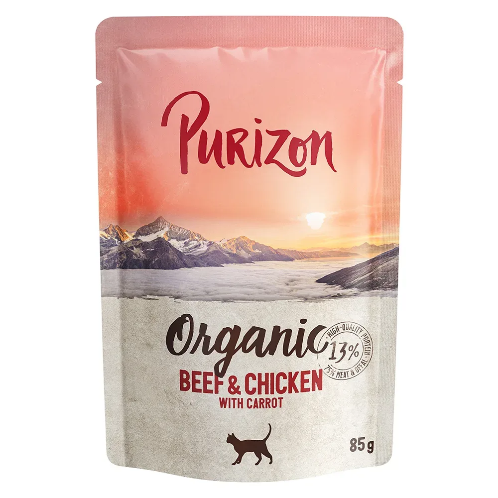 Purizon Organic 6 x 85 g - Ente und Huhn mit Zucchini