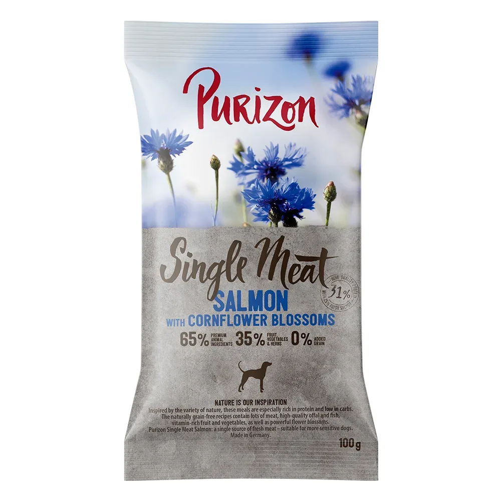 Purizon Single Meat Adult Lachs mit Spinat und Kornblumenblüten - 100 g