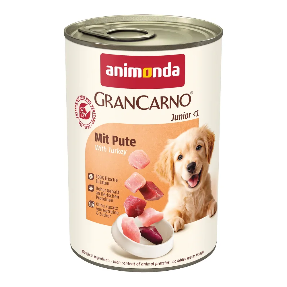 Sparpaket animonda GranCarno Original 12 x 400 g - Junior: mit Pute