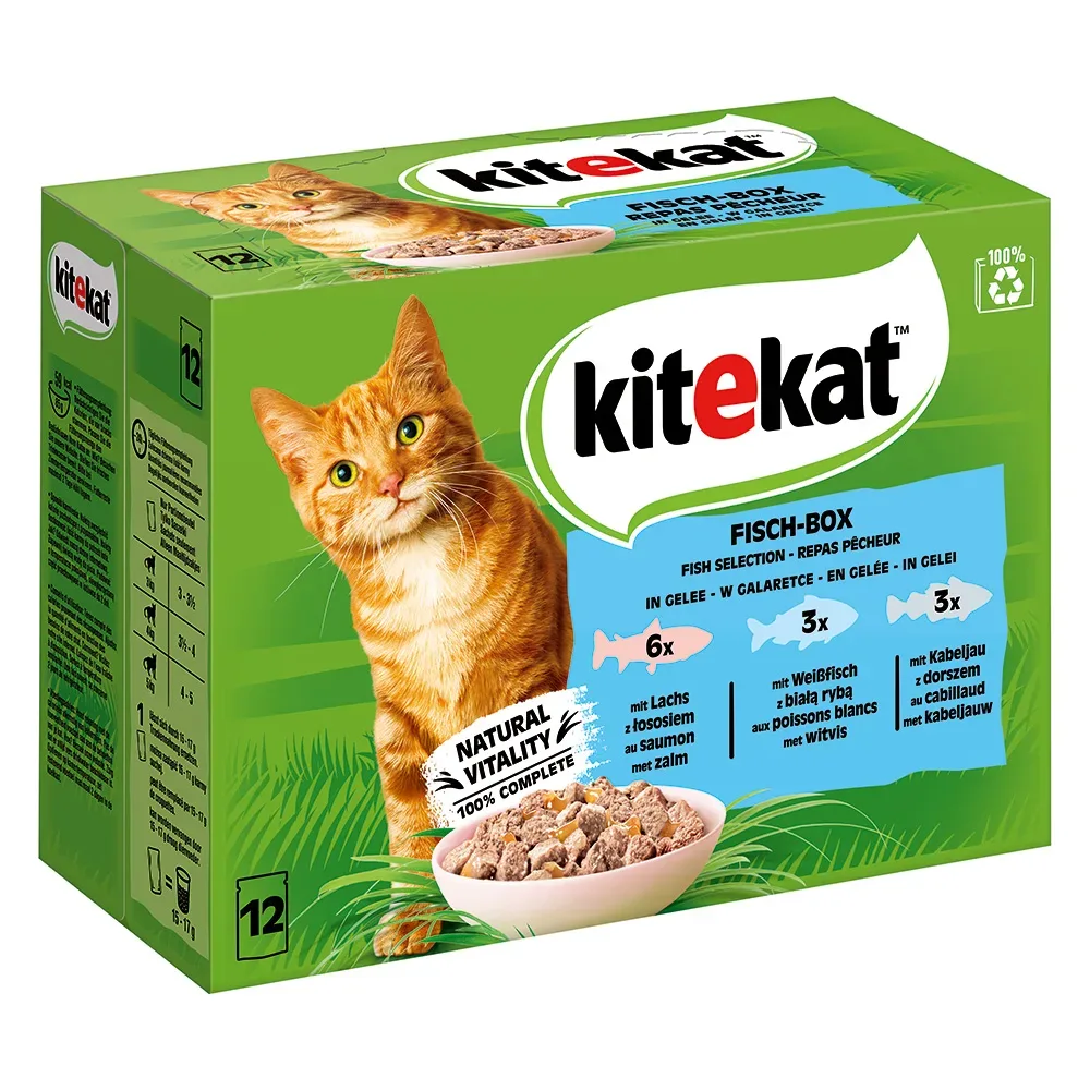 Kitekat Multipack Fisch Box in Gelee 12x85g