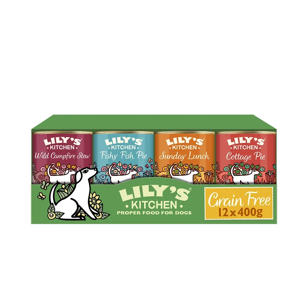 Sparpaket Lily's Kitchen Getreidefreie Menüs für Hunde 400 g - Sparpaket: 24 x 400 g Wild, Fasan & Lachs