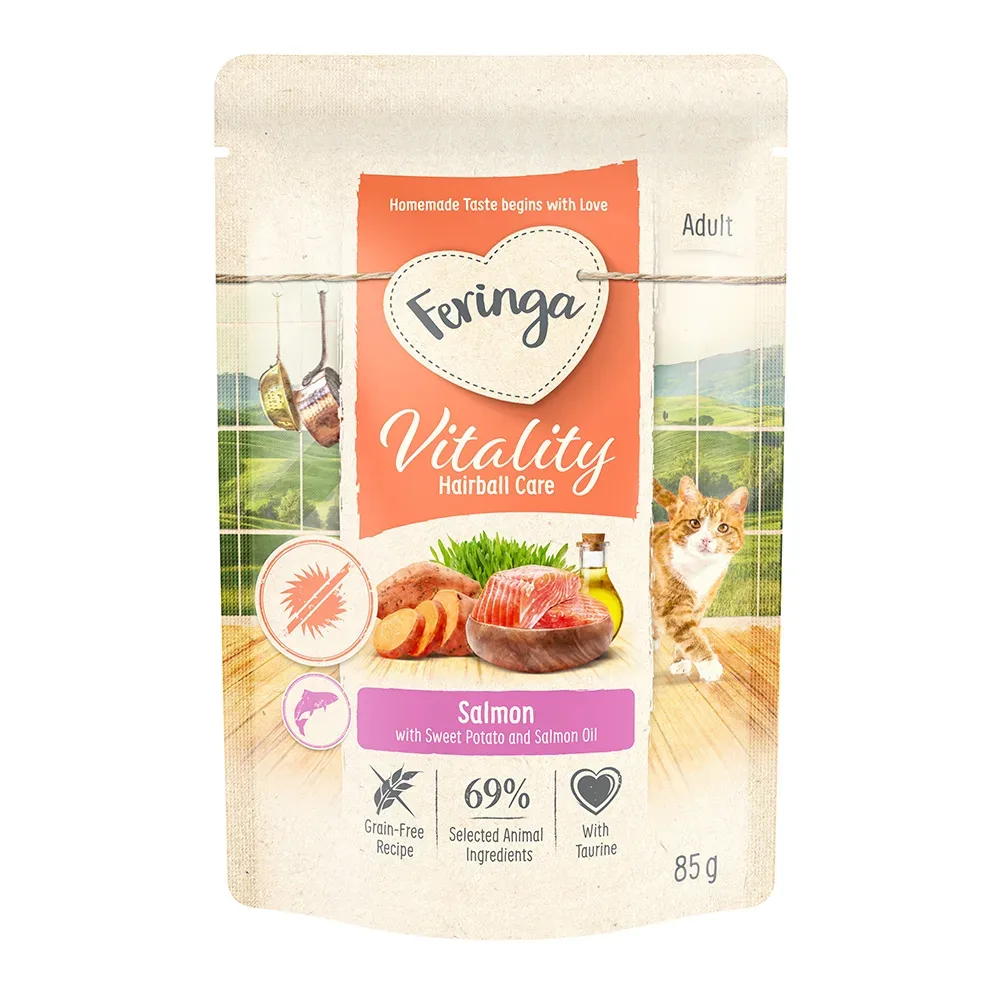 Feringa Vitality Hairball Care - Anti-Haarballen-Lachs 6 x 200 g
