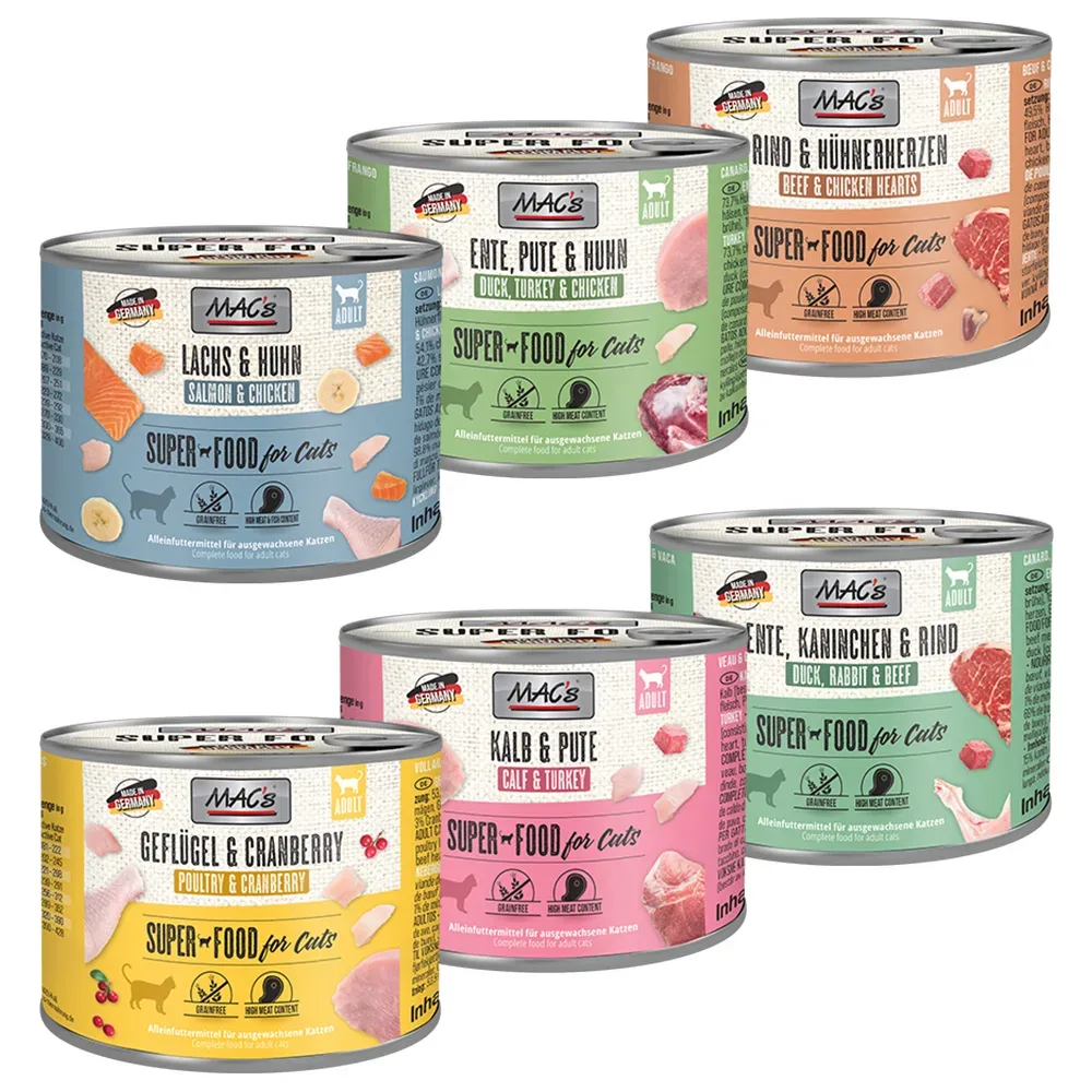 MAC´s Cat Probiermix  - 6 x 200 g Mix (6 Sorten)