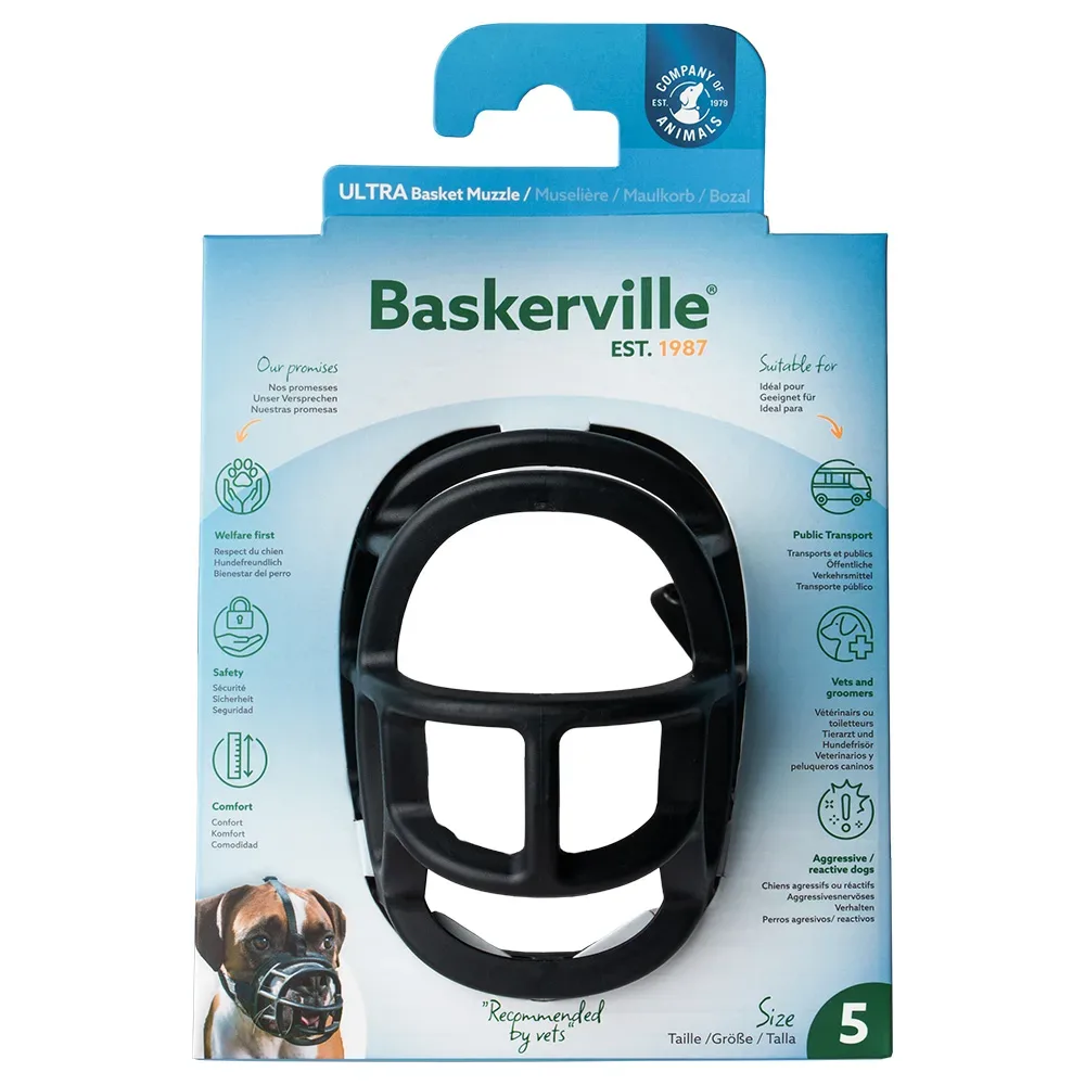 Maulkorb Baskerville Ultra 2.0 - Grösse 5, z.B. Labrador, Schäferhund