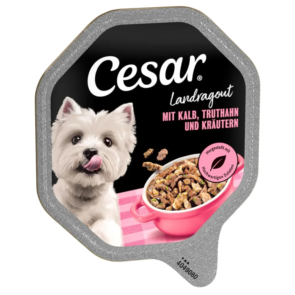 Megapack Cesar Schale 14 x 150 g - Landragout mit Kalb und Truthahn