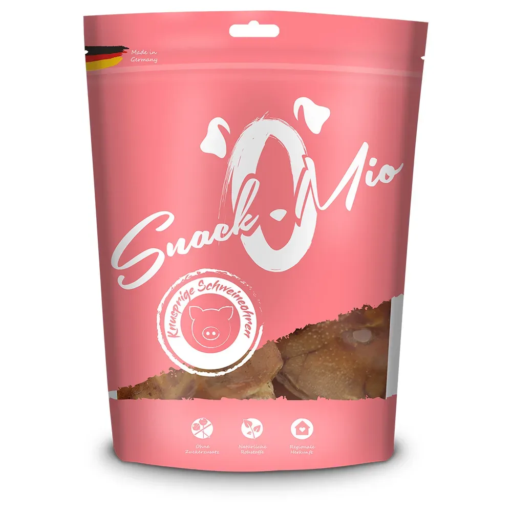 SnackOMio Knusprige Schweineohren - Sparpaket: 4 x 10 Stück
