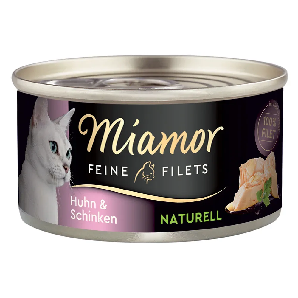 Sparpaket Miamor Feine Filets Naturelle 24 x 80 g - Huhn & Schinken