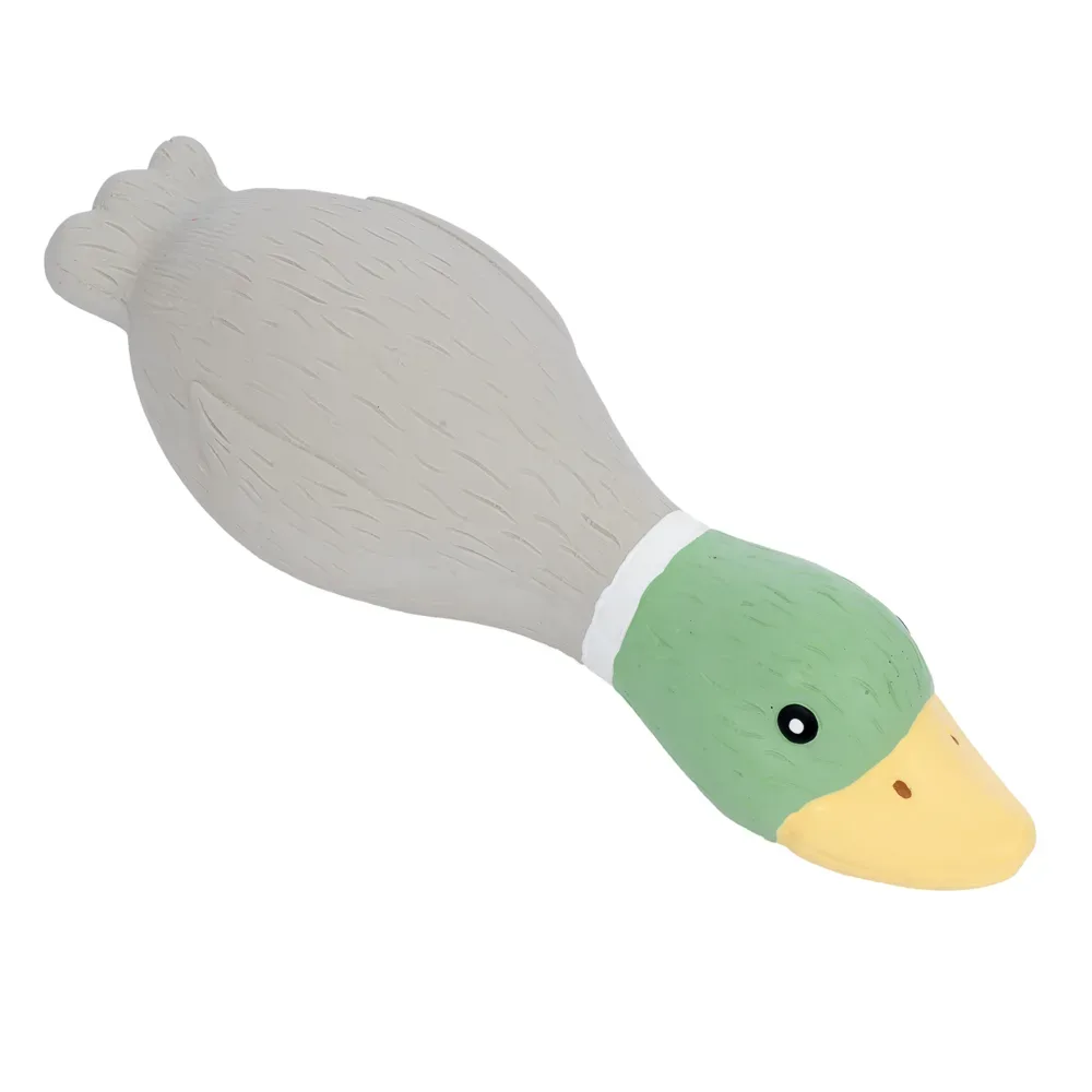 TIAKI Hundespielzeug Latex Wildente - L 19,5 x B 7 x H 5,5 cm