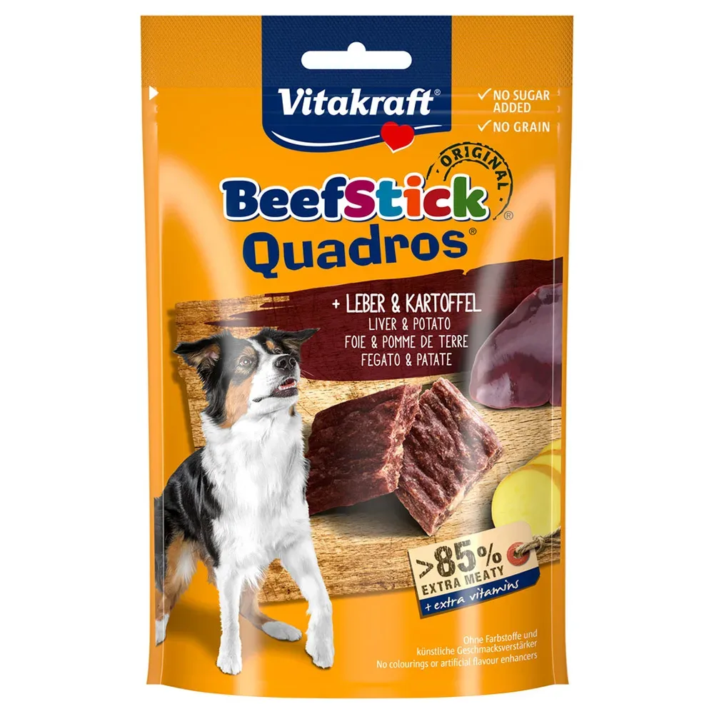 Vitakraft Rind Stick Quadros 70 g - Leber & Kartoffel
