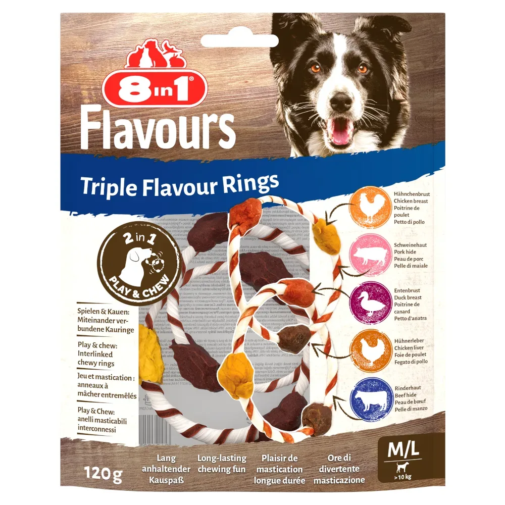 8in1 Triple Flavour Ringe - Sparpaket: 2 x 120 g