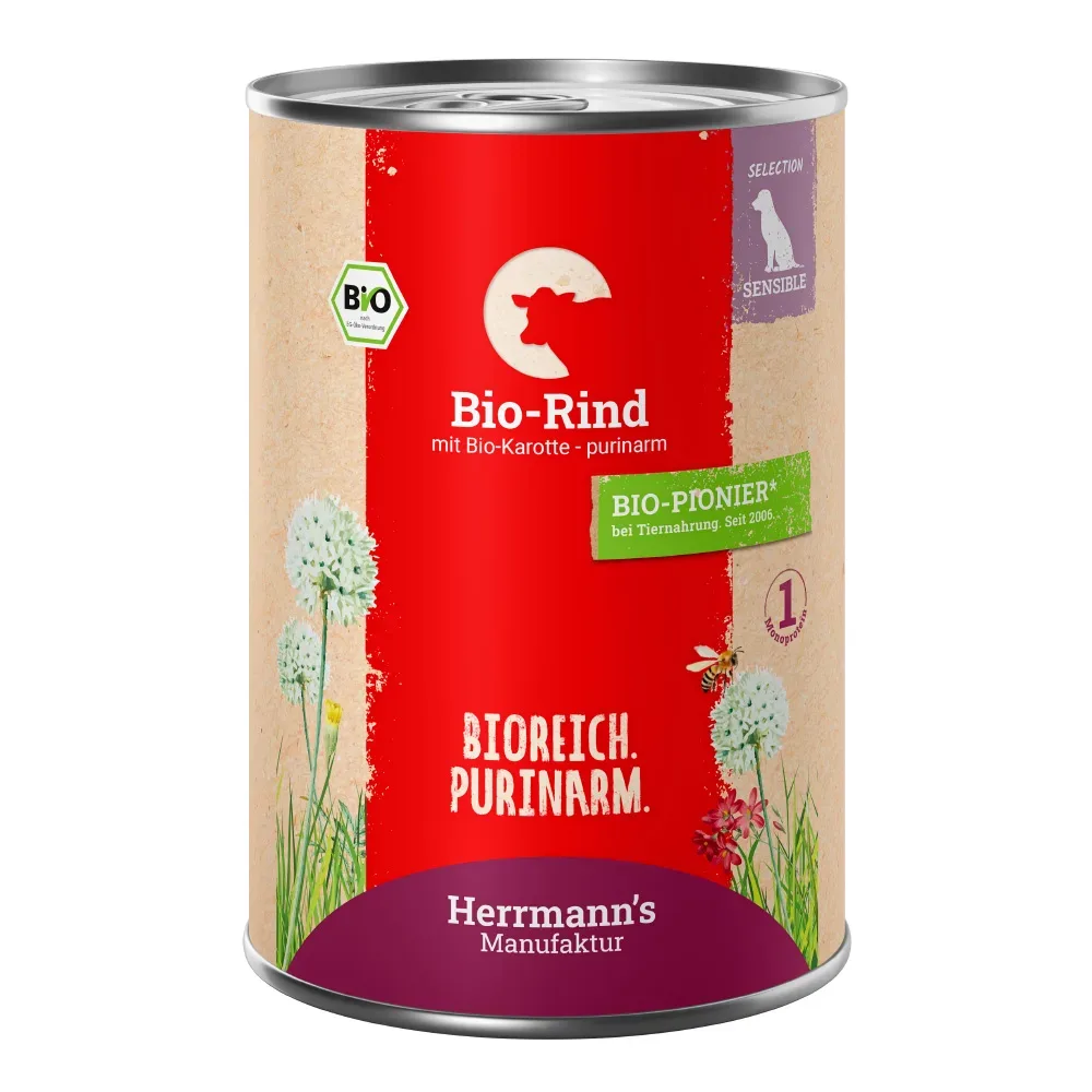 Herrmann's Selection Sensible 12 x 400 g - Bio-Rind mit Bio-Karotten