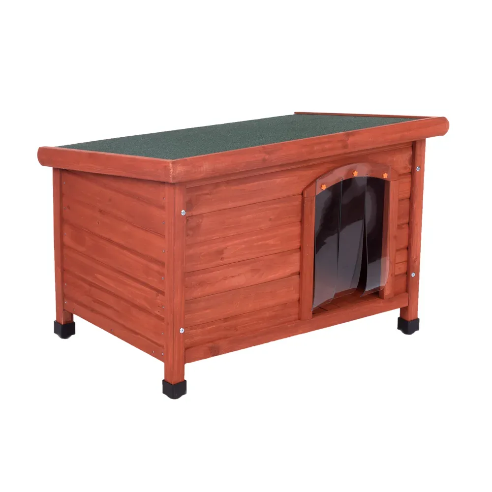 Hundehütte Woody Flachdach - Grösse S: B 85 x T 57 x H 58 cm