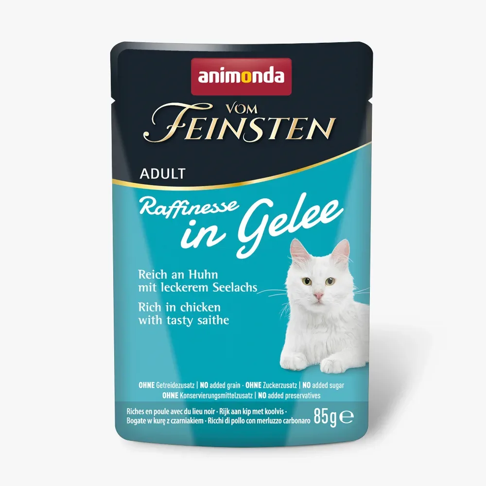 Sparpaket Animonda Vom Feinsten Adult Raffinesse in Gelee 48 x 85 g - reich an Huhn mit Seelachs