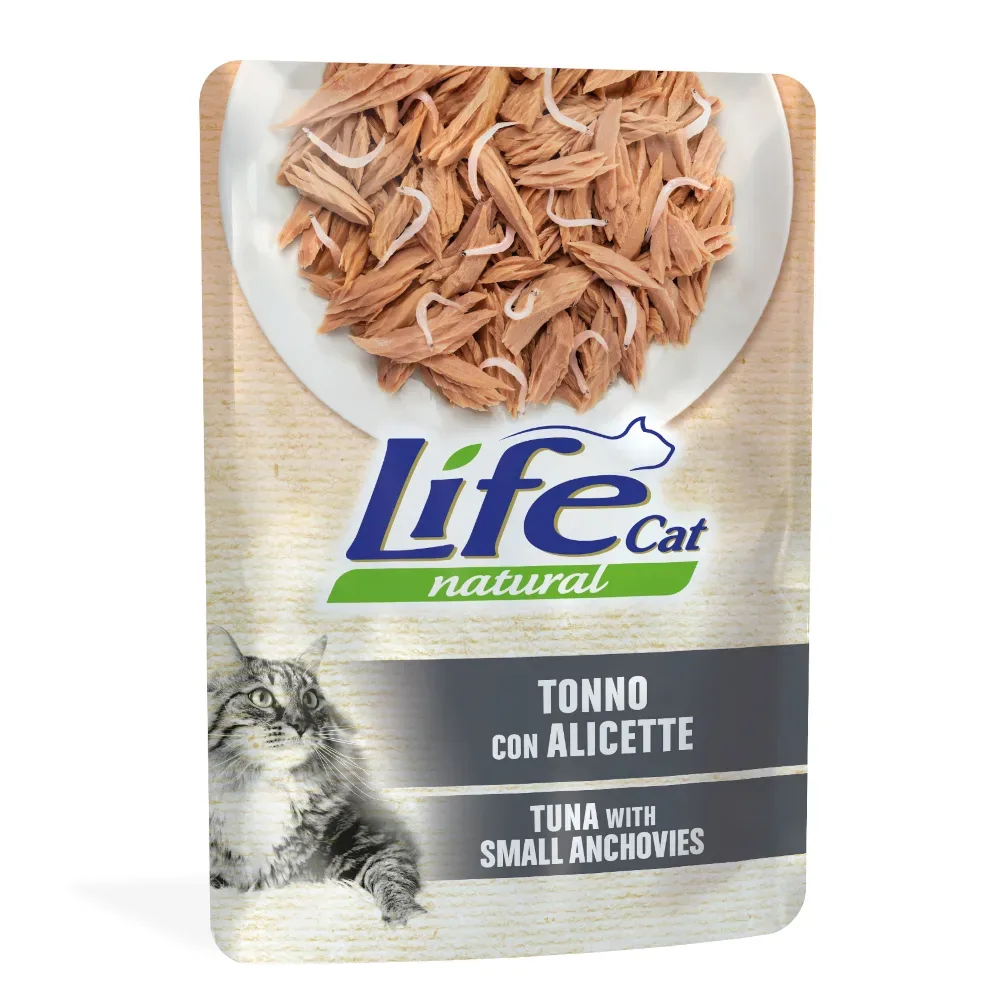 Sparpaket Life Cat Natural Adult 24 x 70 g - Thunfisch mit Sardellen