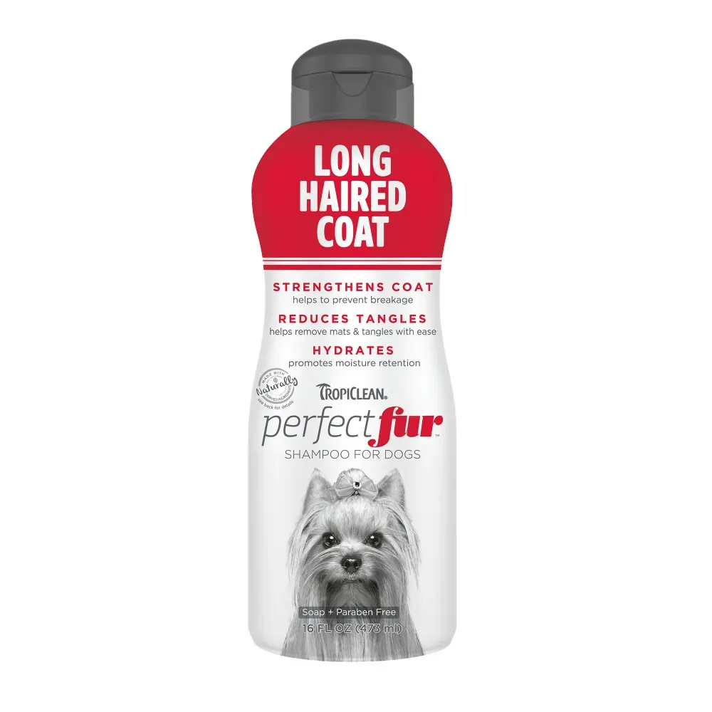 TropiClean PerfectFur Shampoo für langhaarige Hunde - Sparpaket: 2 x 473 ml