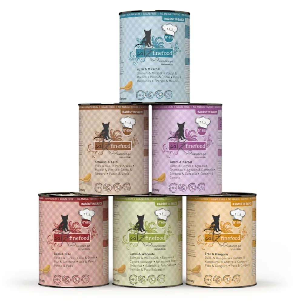 Sparpaket catz finefood Ragout 24 x 380 g - Mixpaket (6 Sorten)