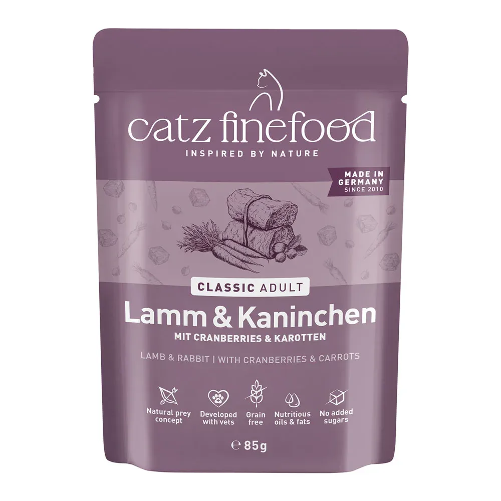 Sparpaket catz finefood 64 x 85 g - Lamm & Kaninchen