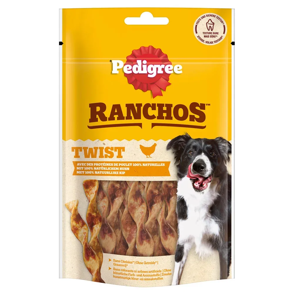 Pedigree Ranchos Twists - Sparpaket: Huhn 8 x 60 g