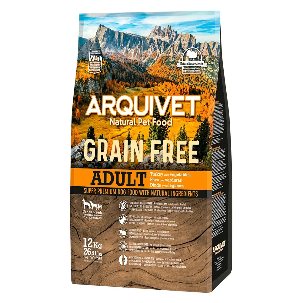 Arquivet Dog Grain Free Truthahn - Sparpaket: 2 x 12 kg