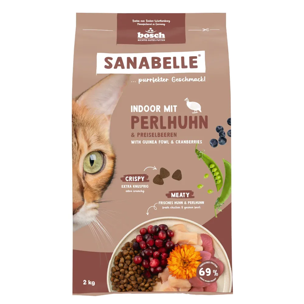 Sanabelle Indoor mit Perlhuhn - 2 kg