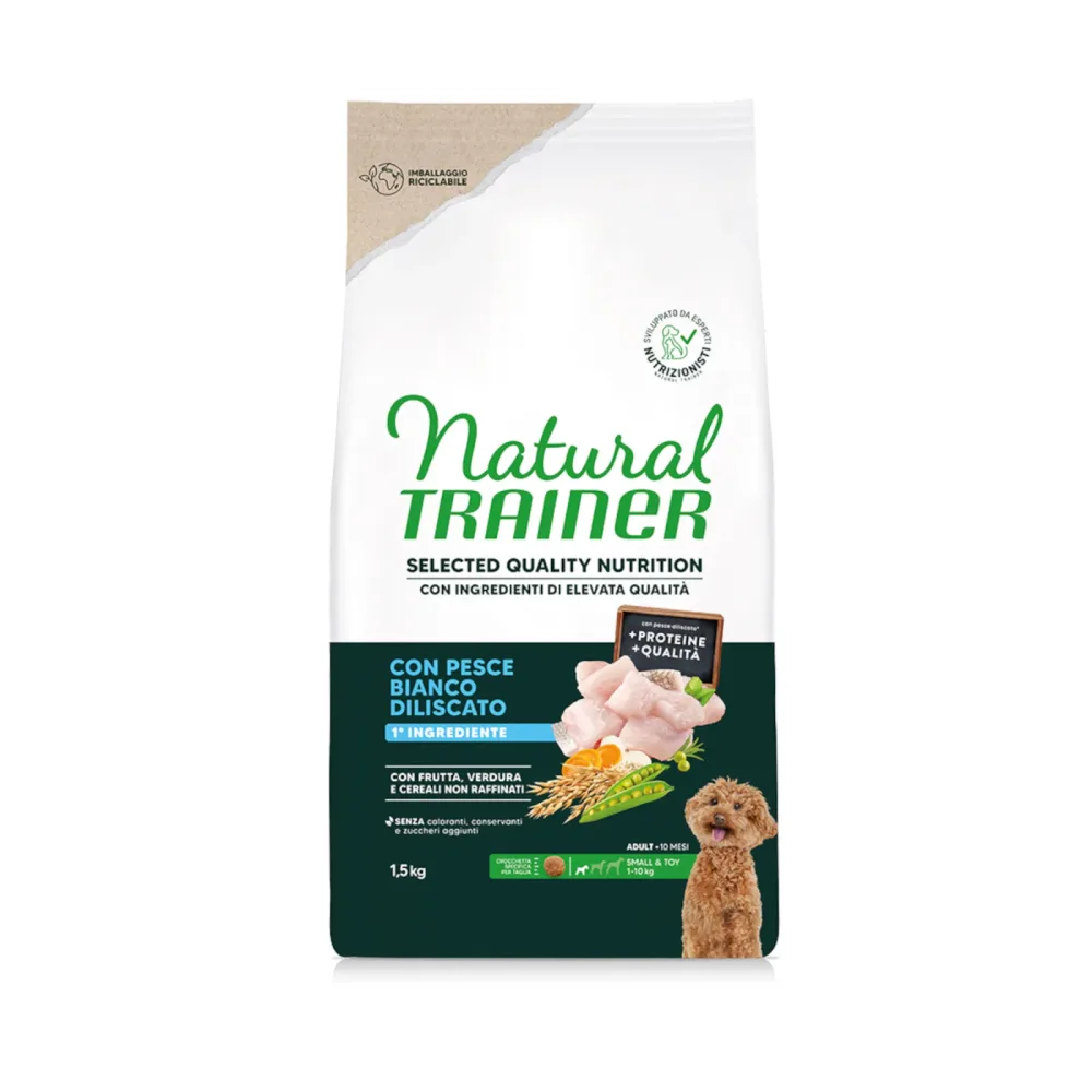 Natural Trainer Selected Quality Nutrition Adult Small & Toy Weissfisch - Sparpaket: 2 x 1,5 kg