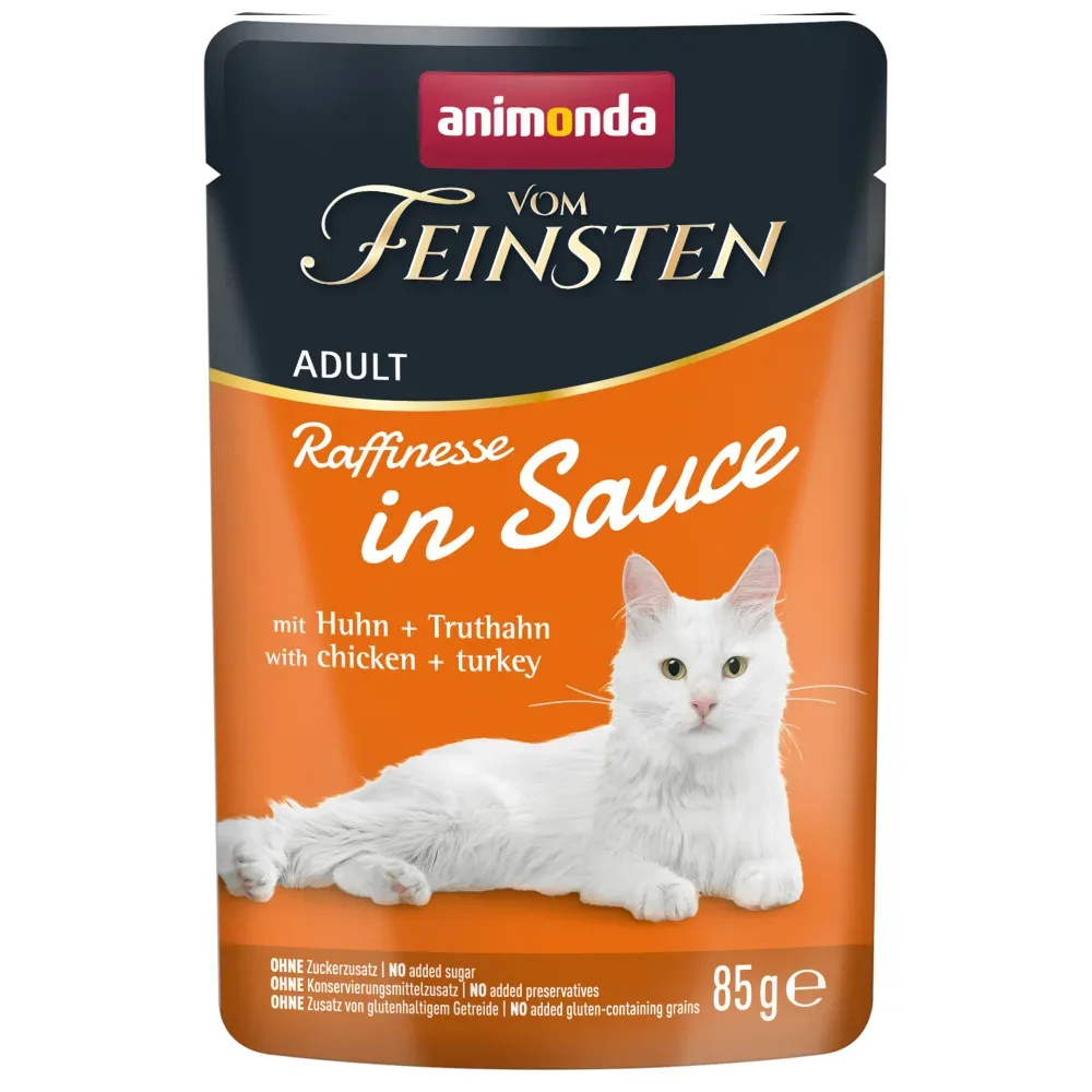 Sparpaket animonda Vom Feinsten Adult Raffinesse in Sauce 48 x 85 g - mit Huhn & Truthahn