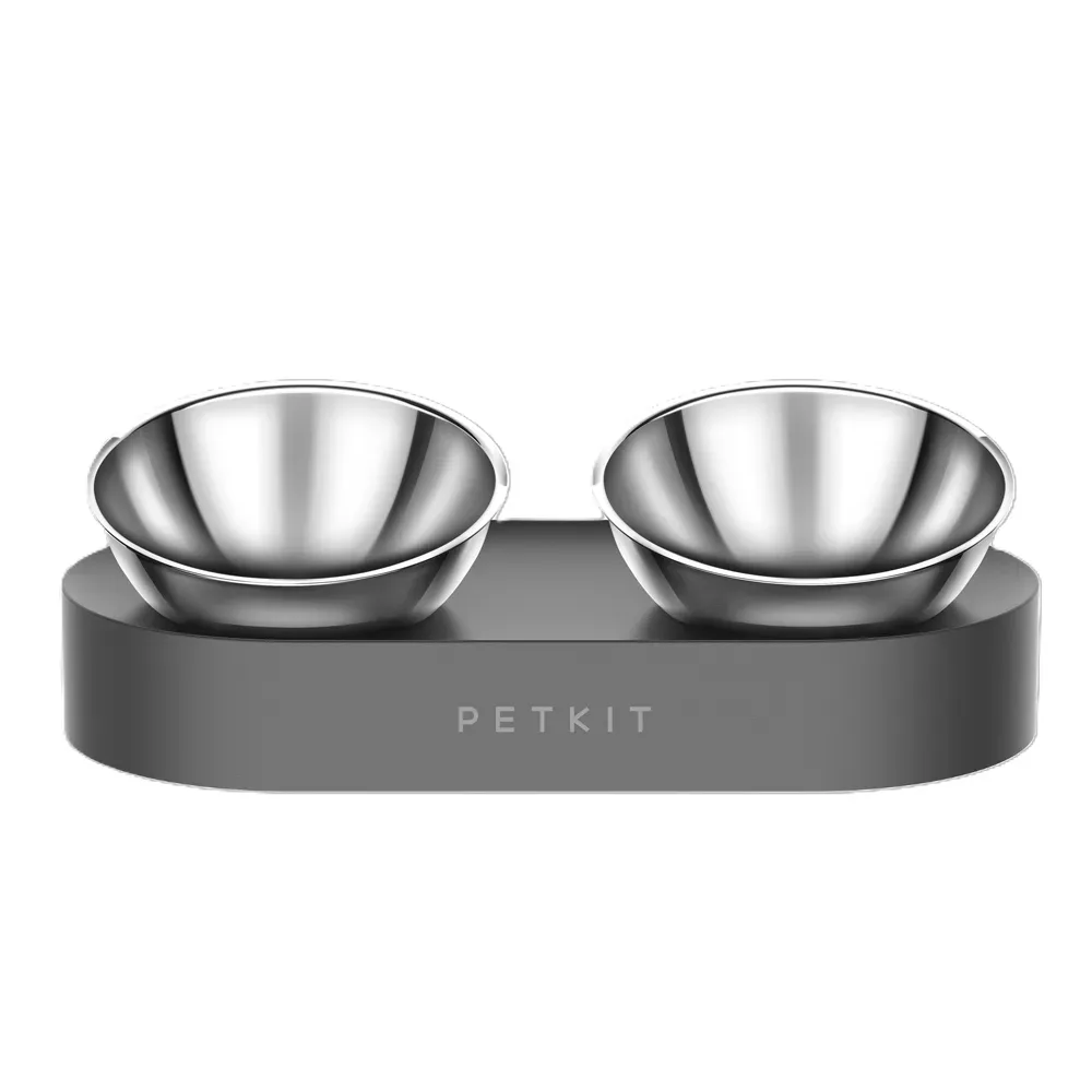 Petkit Fresh Nano Metal 15° verstellbarer Futternapf für Haustiere - 2 x 700 ml, L 33 x B 16 x H 10,4 cm