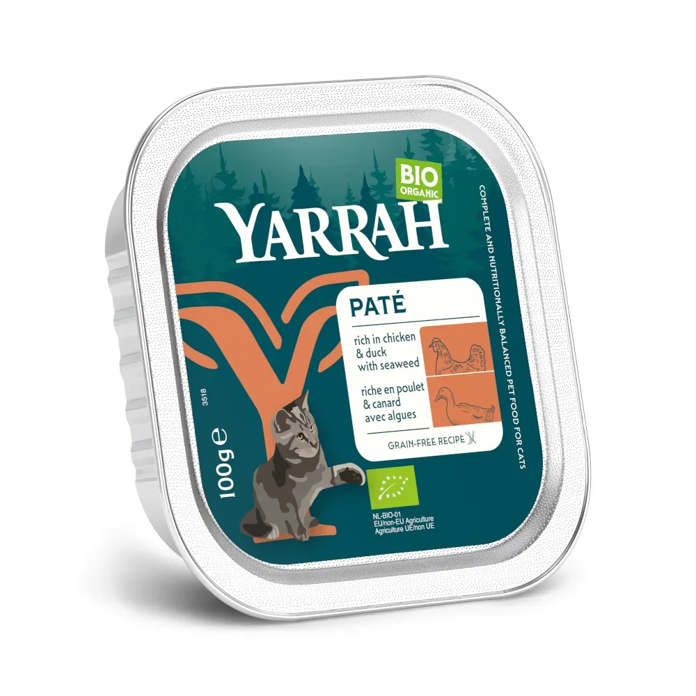 Yarrah BIO Paté 16 x 100 g - Bio-Ente & Bio-Seetang