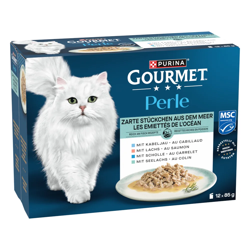 Sparpaket Gourmet Perle Gemischte Auswahl 24 x 85 g - Zarte Stückchen aus dem Meer in Sauce (4 Sorten)