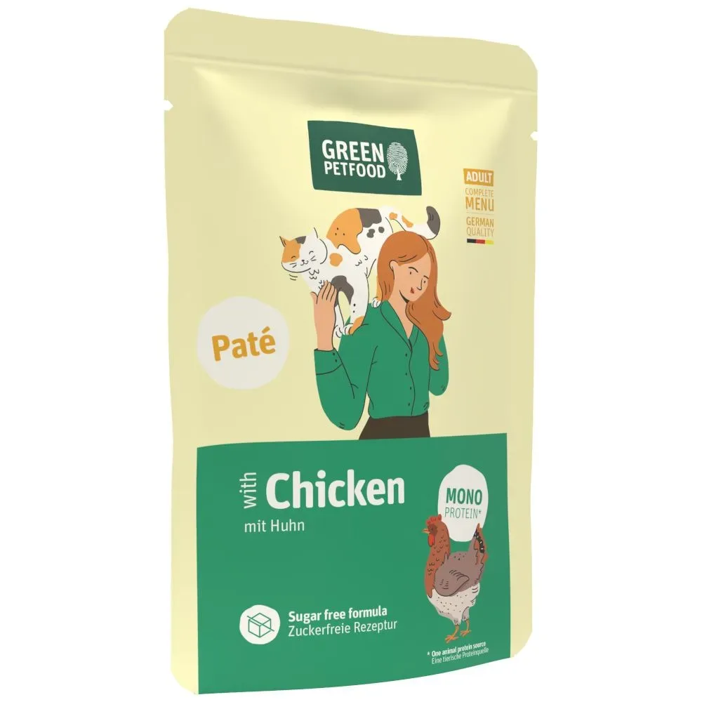 Green Petfood Adult Paté 8 x 85 g - Huhn - Mono Protein