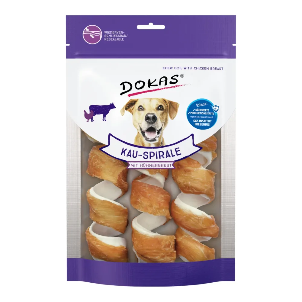 Dokas Kau-Spirale Hühnerbrust - 3 Stück (110 g)