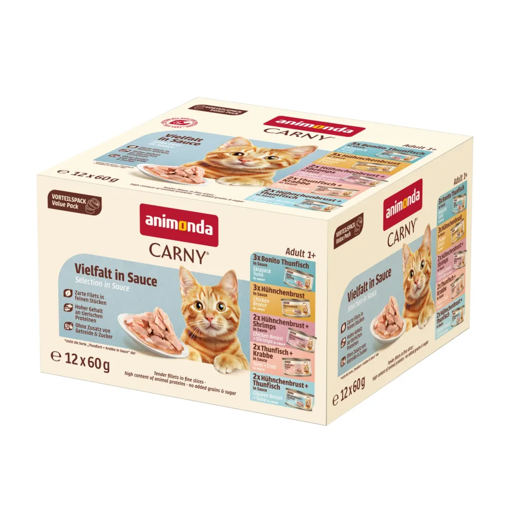 Sparpaket animonda Carny adult in Sosse 24 x 60 g - Mixpaket (5 Sorten)